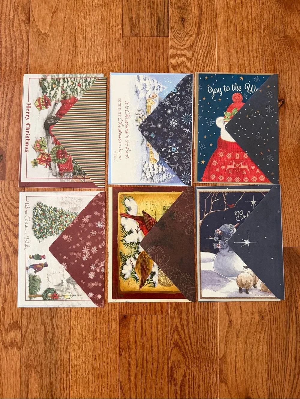 New Set of 6 Assorted Christmas Greeting Cards